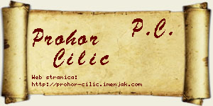 Prohor Cilić vizit kartica